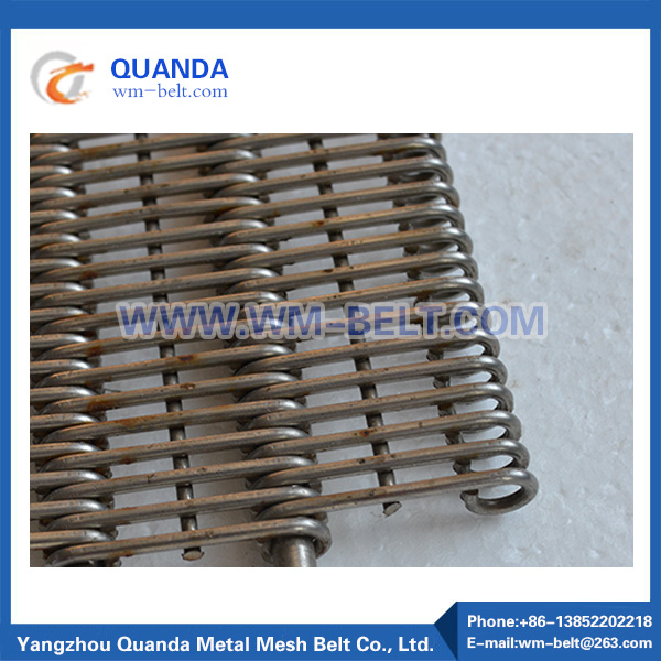 Application of metal mesh belts