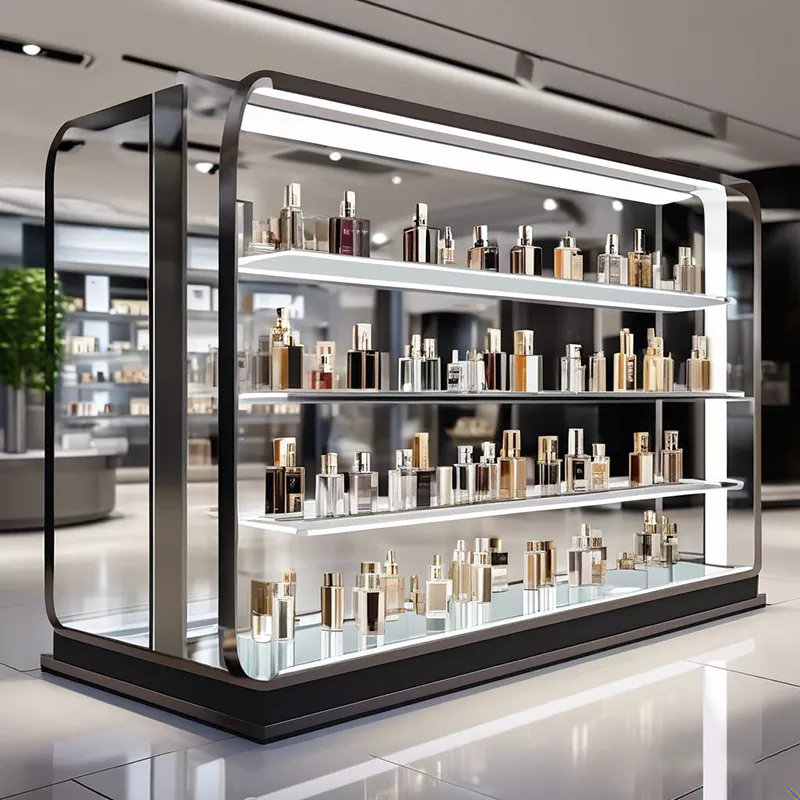 Features and considerations for a glass perfume display cabinet